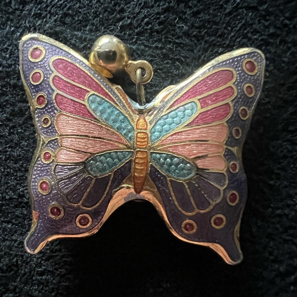 Jewelry - Vintage Cloisonne Butterfly Pendant